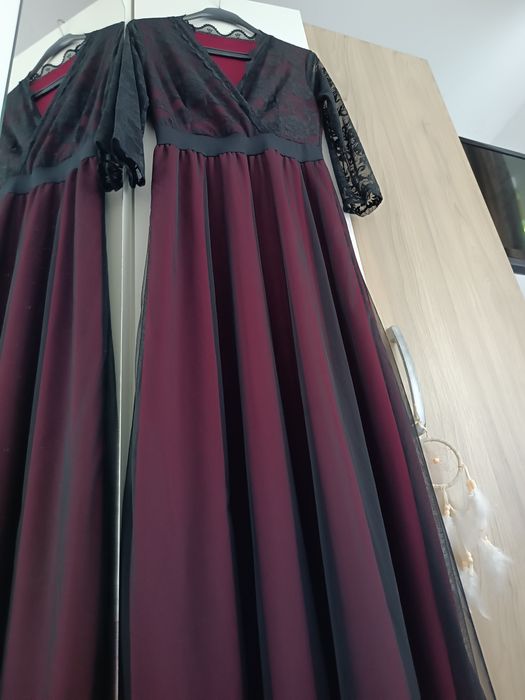 Rochie lunga M vișinie