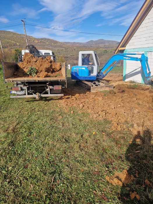 Transport basculabil cu macara,diferite lucrari cu excavator si dumpăr