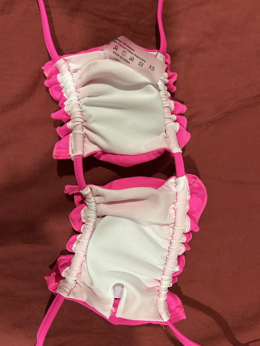 Розов дамски бански  - горна част xs