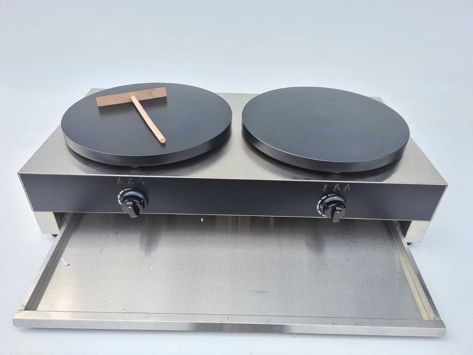 Crepiera Profesionala Dubla Gaz GPL 40cm Fonta Inox Horeca Transport Gratuit Plita clatite uriase
