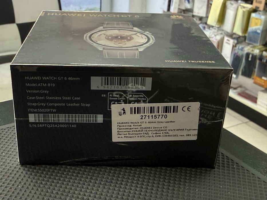 Huawei Watch GT 6,46mm,Grey *ЧистоНов*2г Гаранция*
