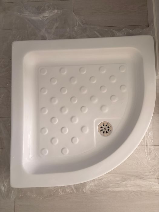 Cadita de baie semirotunda 80x80cm