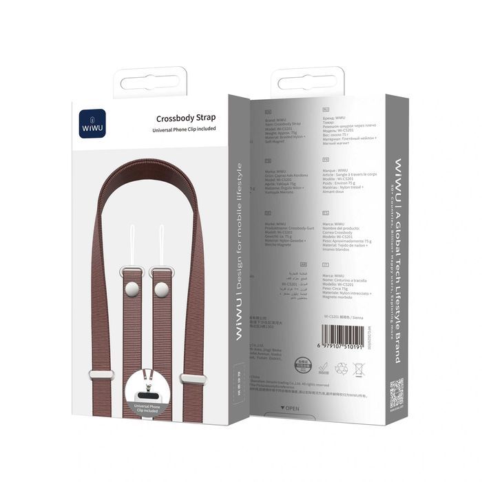 WiWU Wi-CS201 Crossbody Strap ремешок через плечо для iPhone 15 16 17