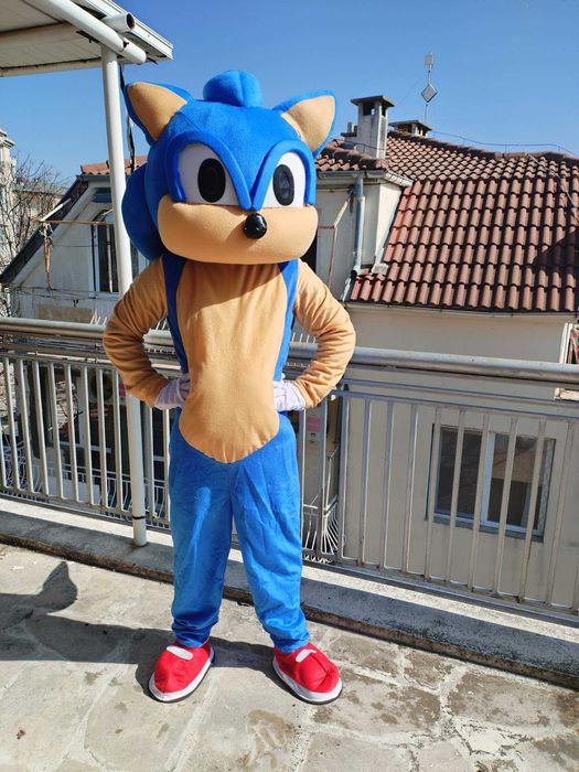 Аниматор Соник костюм-маскот