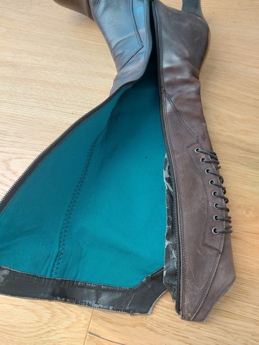 Cizme toc din piele cu fermoar 38