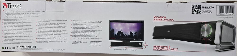 Soundbar Trust, nou in cutie