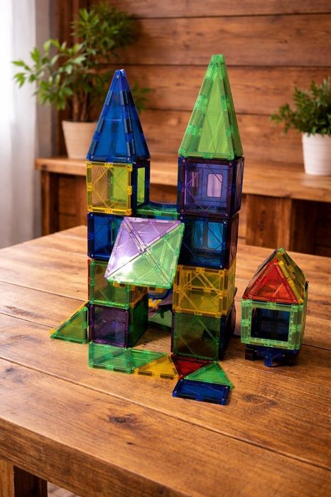 Magnetic Tiles - 120 piese magnetice MagPlayer – 7.5 cm