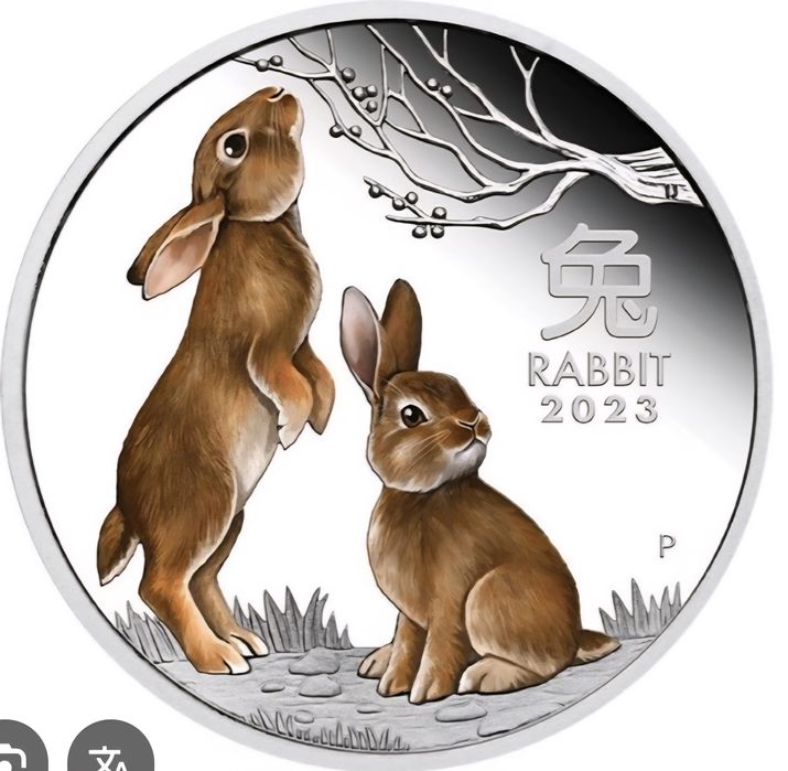 1 oz цветен лунар, 2023, Година на заека