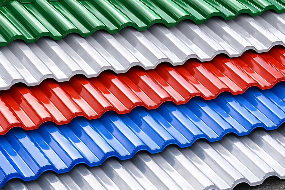 Металлочерепица глянцевая 0,45 мм, размер 1,19 м