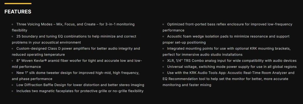 Pereche boxe monitor studio KRK Rokit RP8 G5 2x203W RMS noi, garantie!