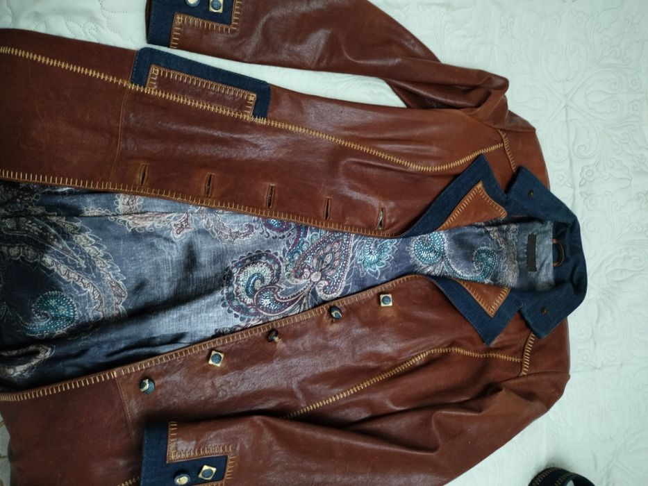 Продам Кожаный  плащ