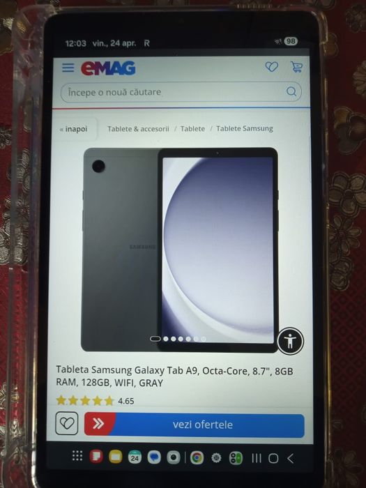 Tableta Samsung Galaxy Tab A9 ,8 GB RAM memorie,128GB nouă