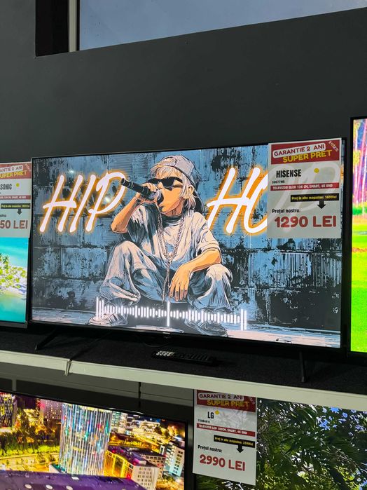 Televizor QLED Hisense, 126cm, Smart, 4K, GARANTIE 2 ANI