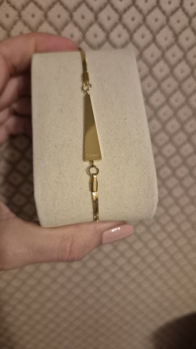 Нова дамска позлатена гривна по модел на Cartier