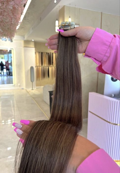 Extensii tape-in (banda) par 100% natural russian 180g, 60 de benzi,#4