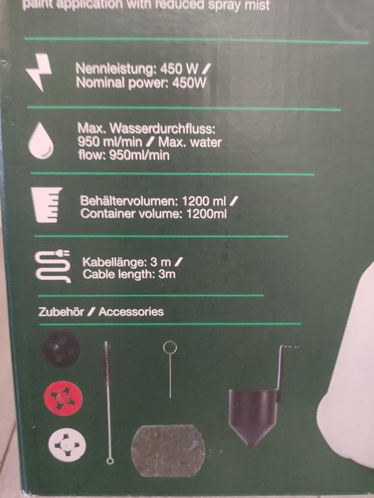 Pistol de vopsit electric Parkside putere 450 W