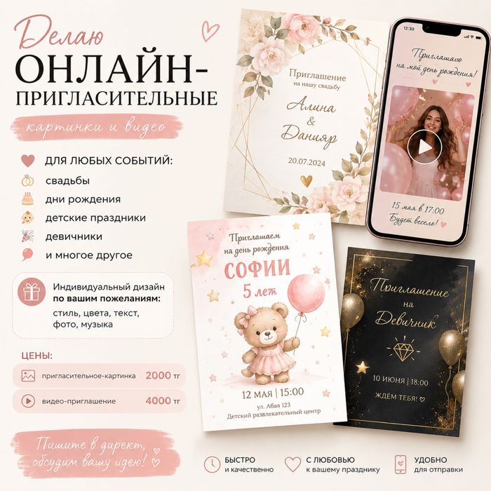 Делаю онлайн-пригласительные
