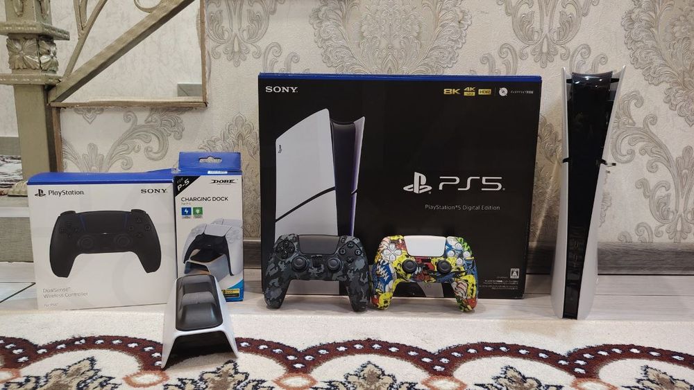 playstation 5 slim 1тб 2 джойстик Топ игры состояние идеальное