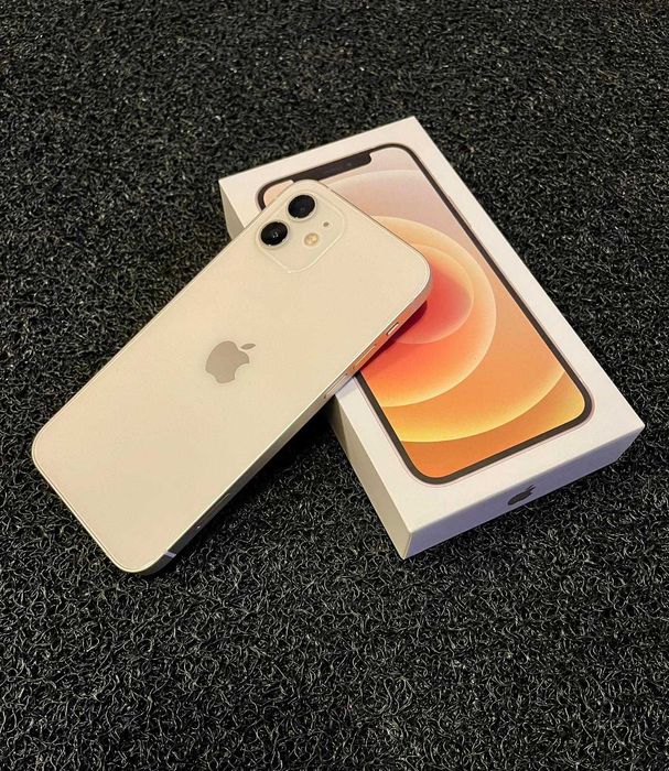 Iphone 12 White 64GB Impecabil 10/10 Pachet Complet - 7 Huse Incluse