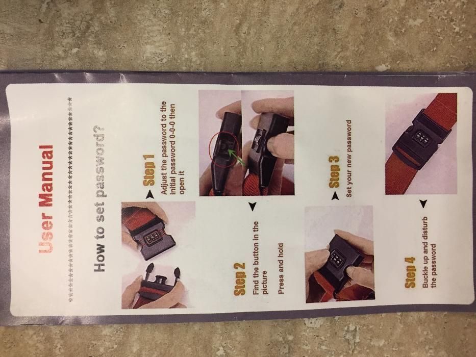 Centura inchidere cu cifru pt bagaje.