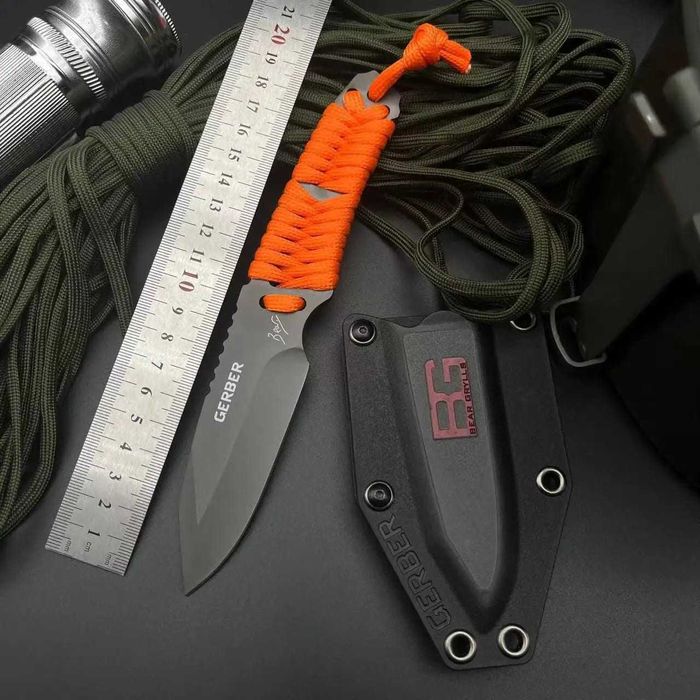 Cutit Supravietuire Gerber Bear Grylls PARACORD cu teaca, lama fixa