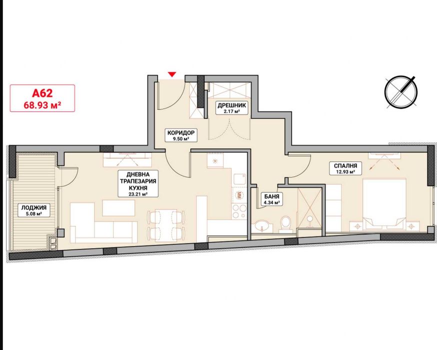 2-стаен апартамент + гараж в Младост 4