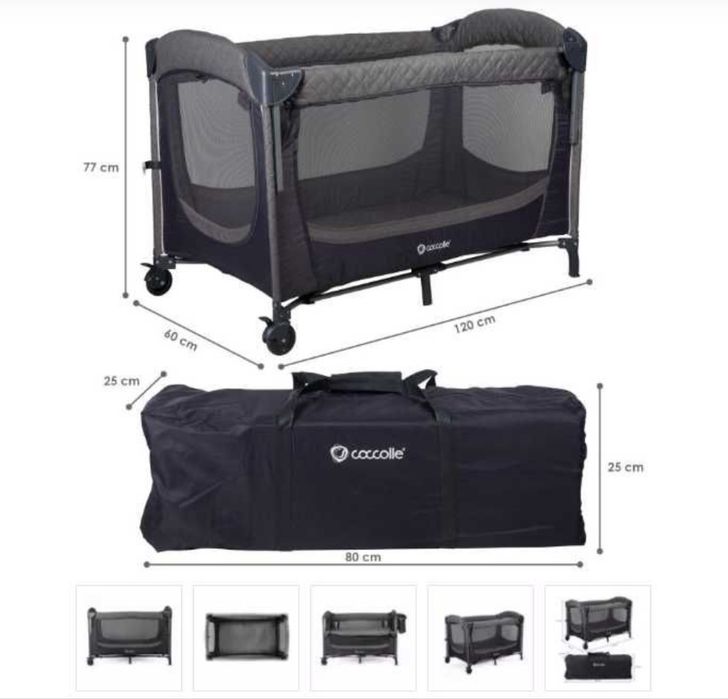 Patut Coccolle co sleeper pliabil+saltea