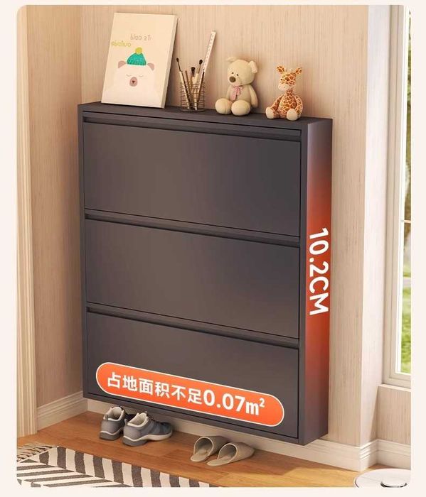 Узкий, но вместительный обувной шкаф/Металлический шкаф для обуви