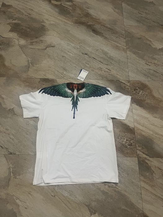 Tricou Marcelo Burlon Alb Cu Verde