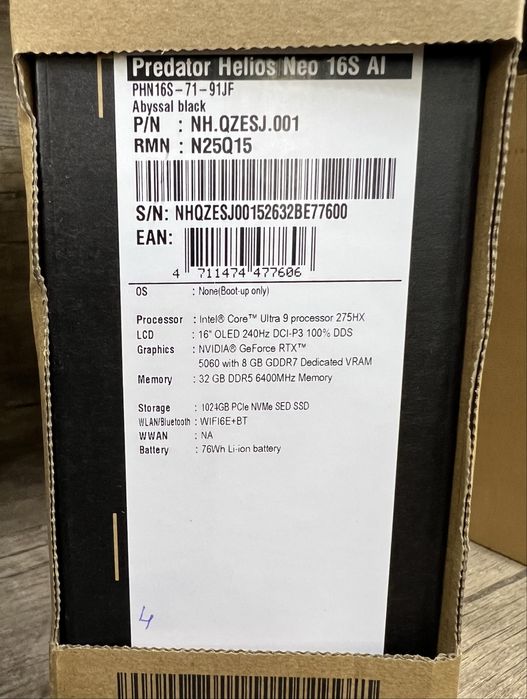 Acer Predator Helios Neo 16S AI new