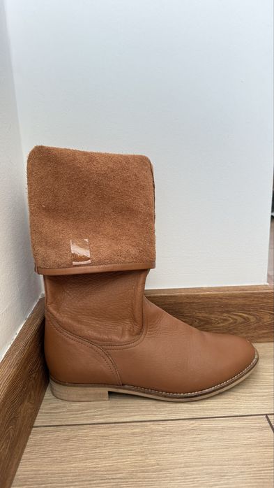 Итальянские кожаные сапоги