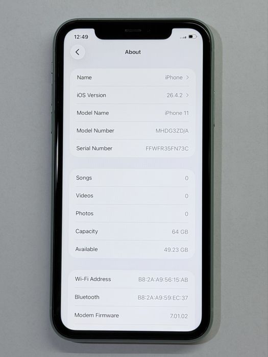 iPhone 11 Green 91% battery