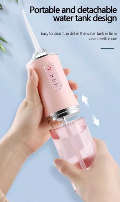 Професионален орален иригатор, преносим душ за уста, 4 накрайника, 230