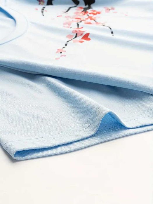 tricou unisex Ink Landscape Print Trendy poliester reciclat