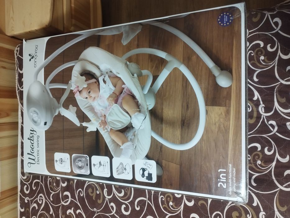 Cangaroo Електрическа люлка Woodsy и шезлонг 2в1