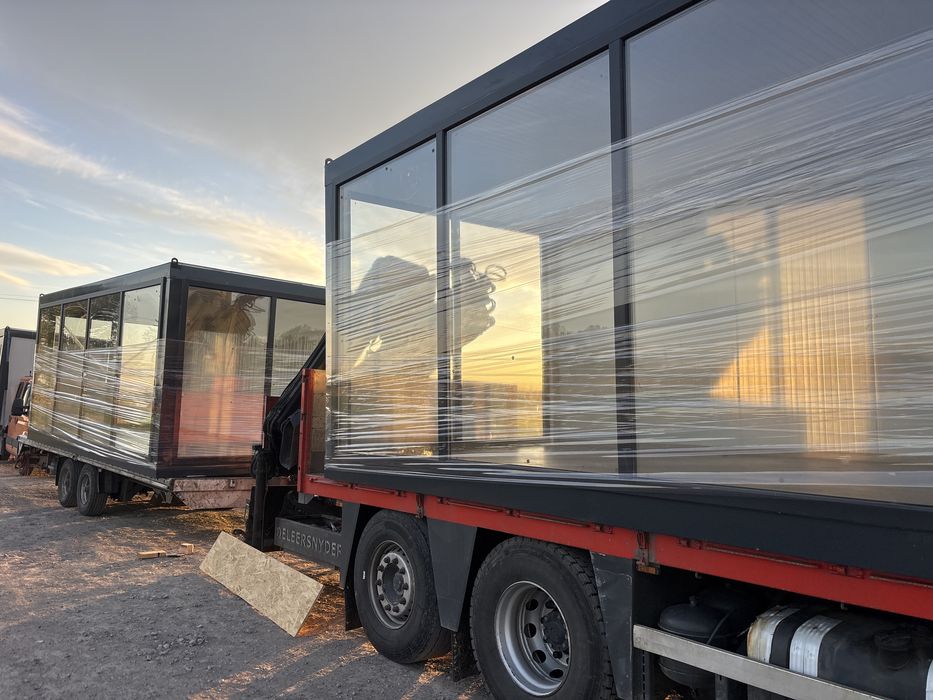 Container modular 2.7m latime cu 6m lungime se afla pe stoc nu necesita avans cu plata la livrare