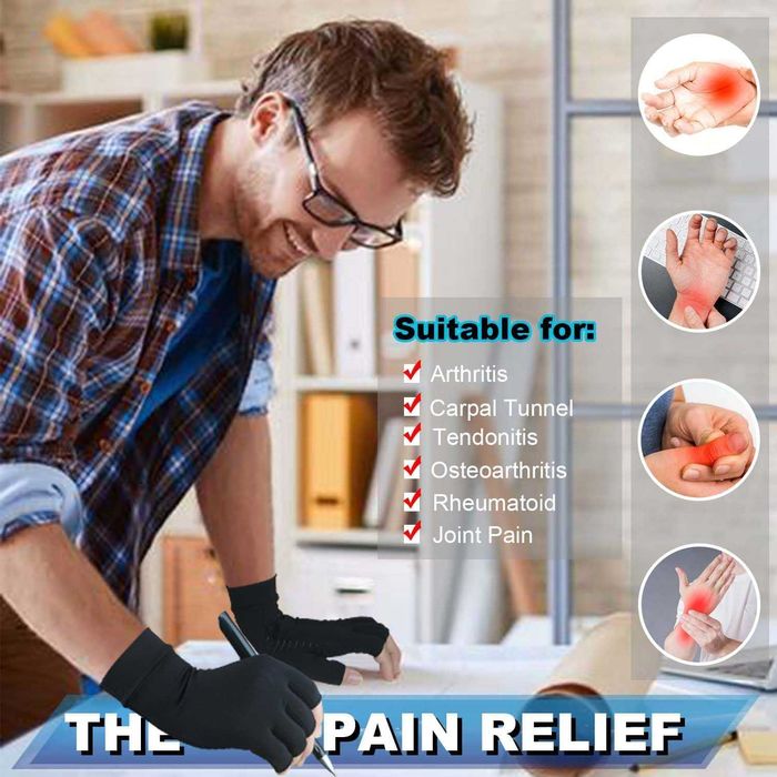 Acwoo Медни компресионни ръкавици за болки при артрит