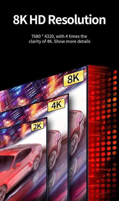 HDMI 2.1V 48Gbps "MAX FPS" I-ZCLIVE* HDTV 2.1 8K/60Hz, 4K/120Hz-240Hz!