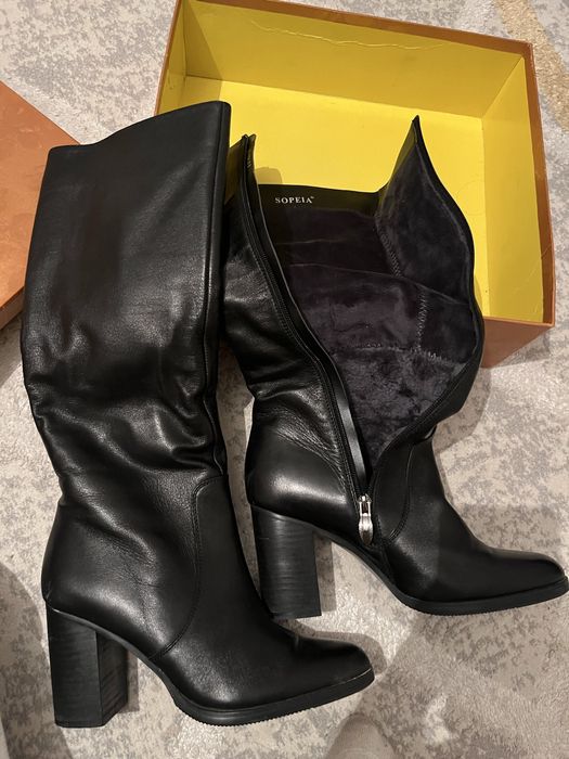 Зимная кожанье сапоги. Келісім бар.