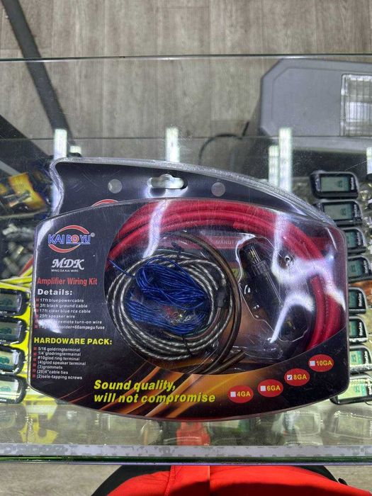 Комплект проводов MDK 8GA на сабвуфер | провода на усилок, саб