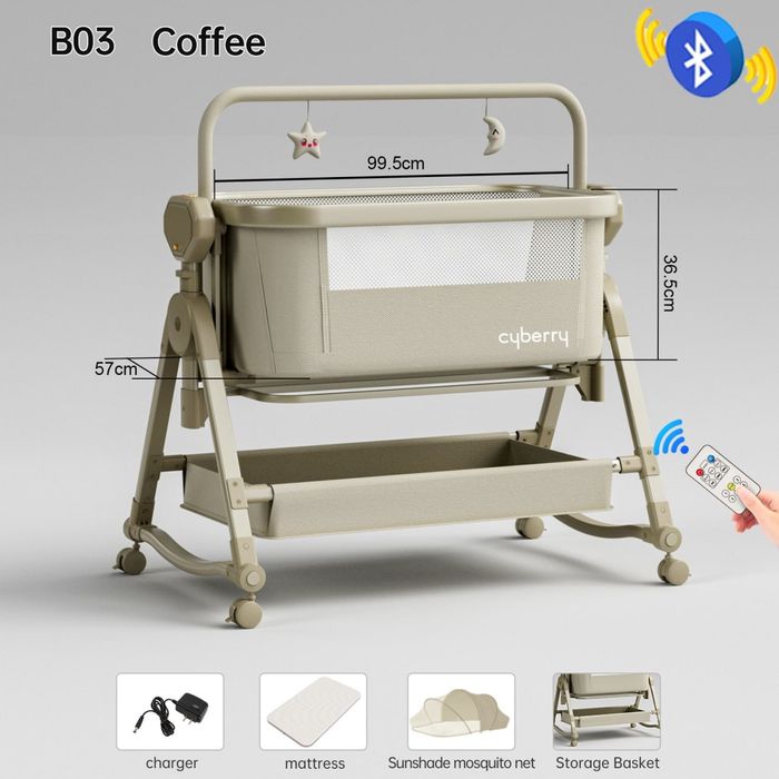 Люлька для новорождённых с Bluetooth и пультом


2. Люлька детская