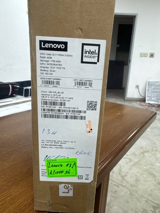 YANGI Lenovo IdeaPad 3 15ITL05 (i3-11gen/4GB/1TB) | Windows 10 o'rnati