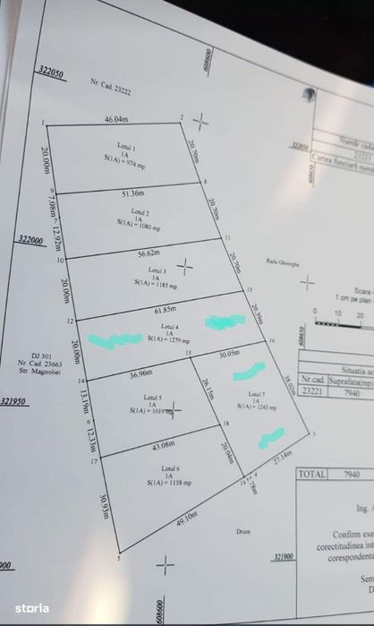 Fundeni Frunzănești jud. Călărași Teren Stradal construibil intre case