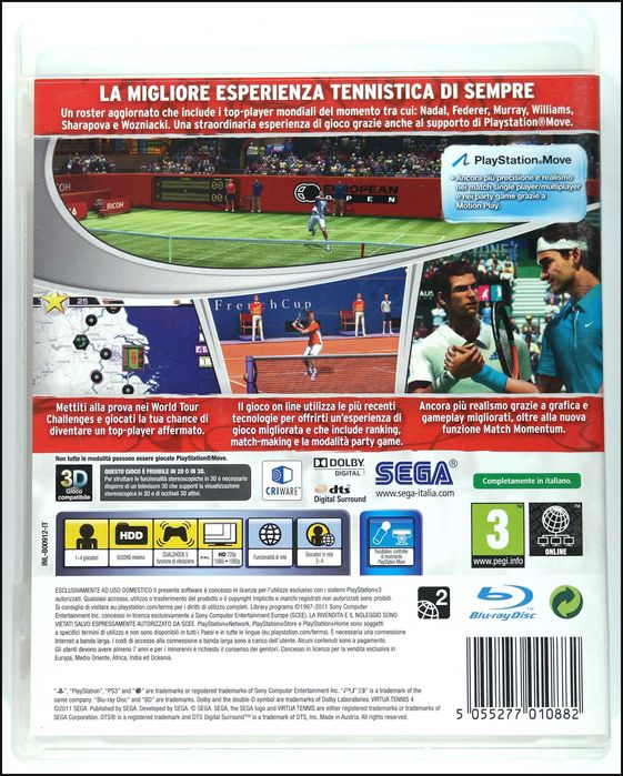 Virtua Tennis 4 PS3 original PlayStation 3