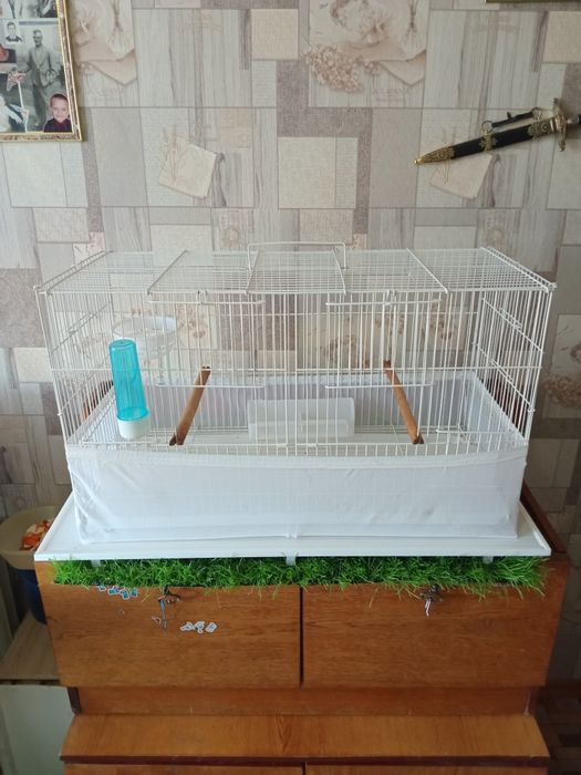 Большая клетка для птиц.