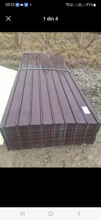 Tablă cutata colorată și zincată