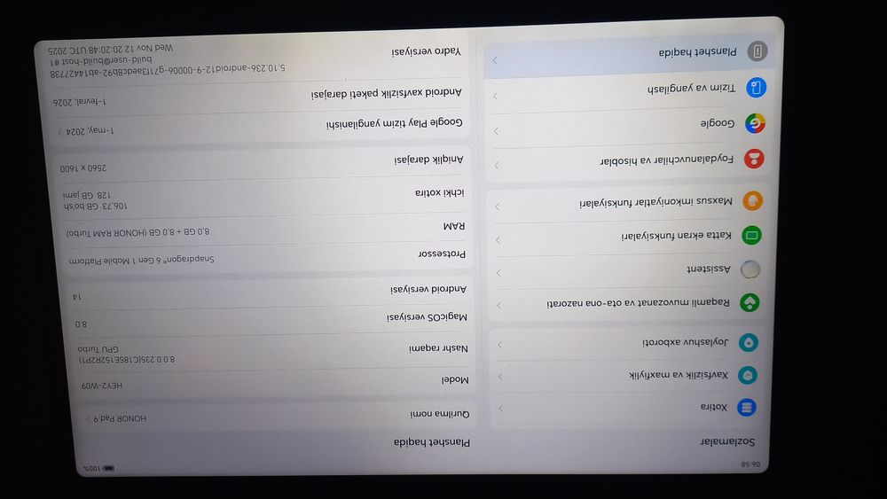 HONOR Pad 9 Planshet