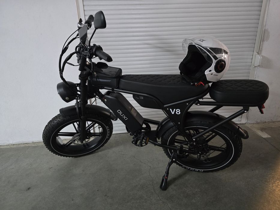Bicicleta electrica 2 locuri 150km autonomie,casca moto open face