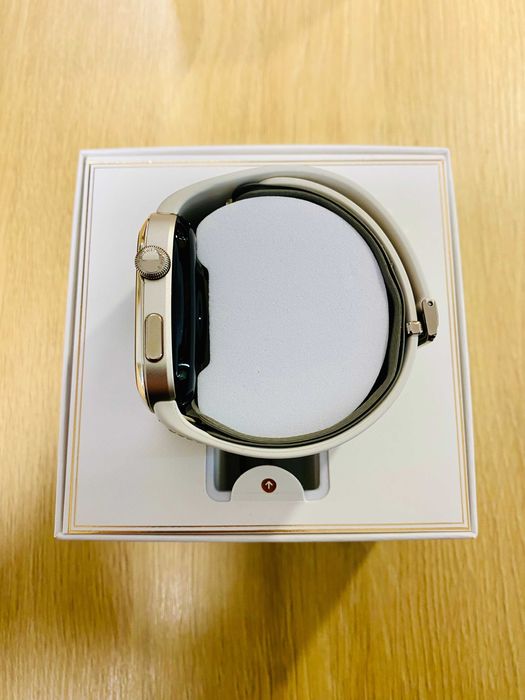 Huawei Watch D2, Gold Aluminum Case, White Composite Leather Strap