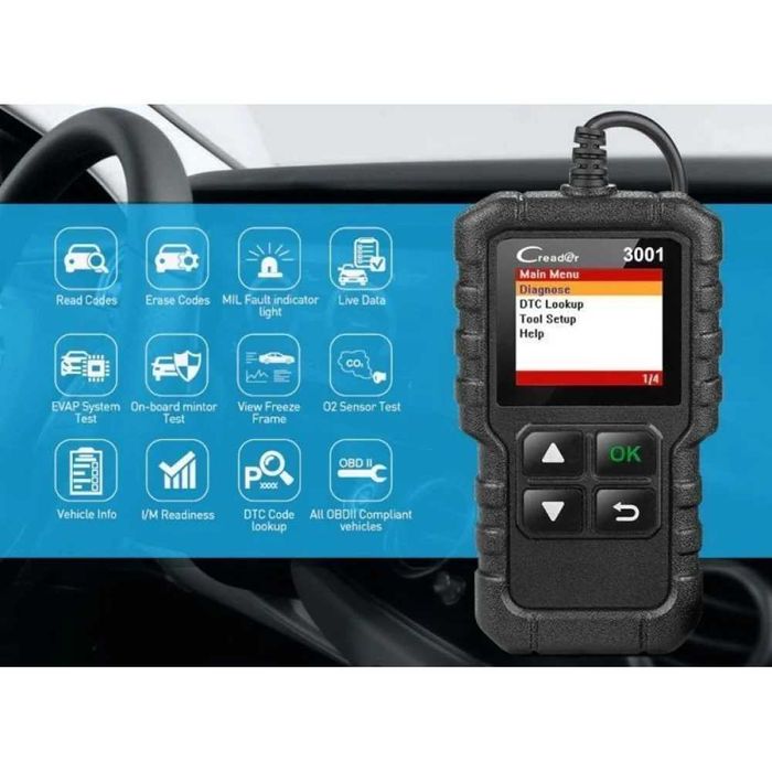 Диагностика за автомобил LAUNCH X431 CR3001 OBD2 скенер